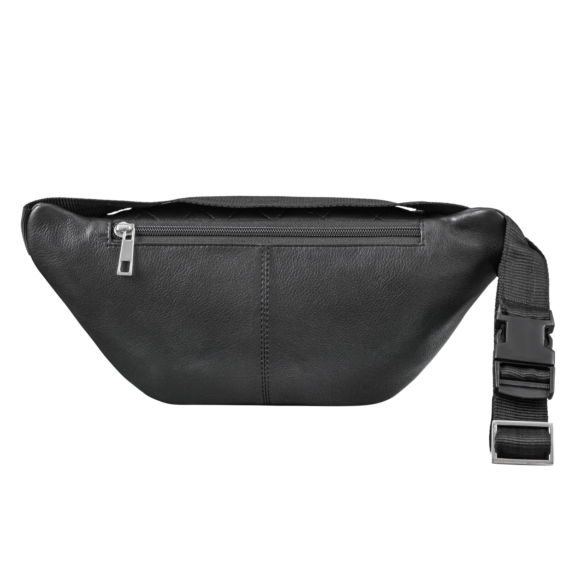 Bauchtasche Leder Herren Damen schwarz