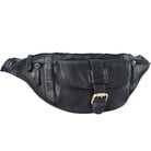 XL Gürteltasche Vintage Design Leder schwarz