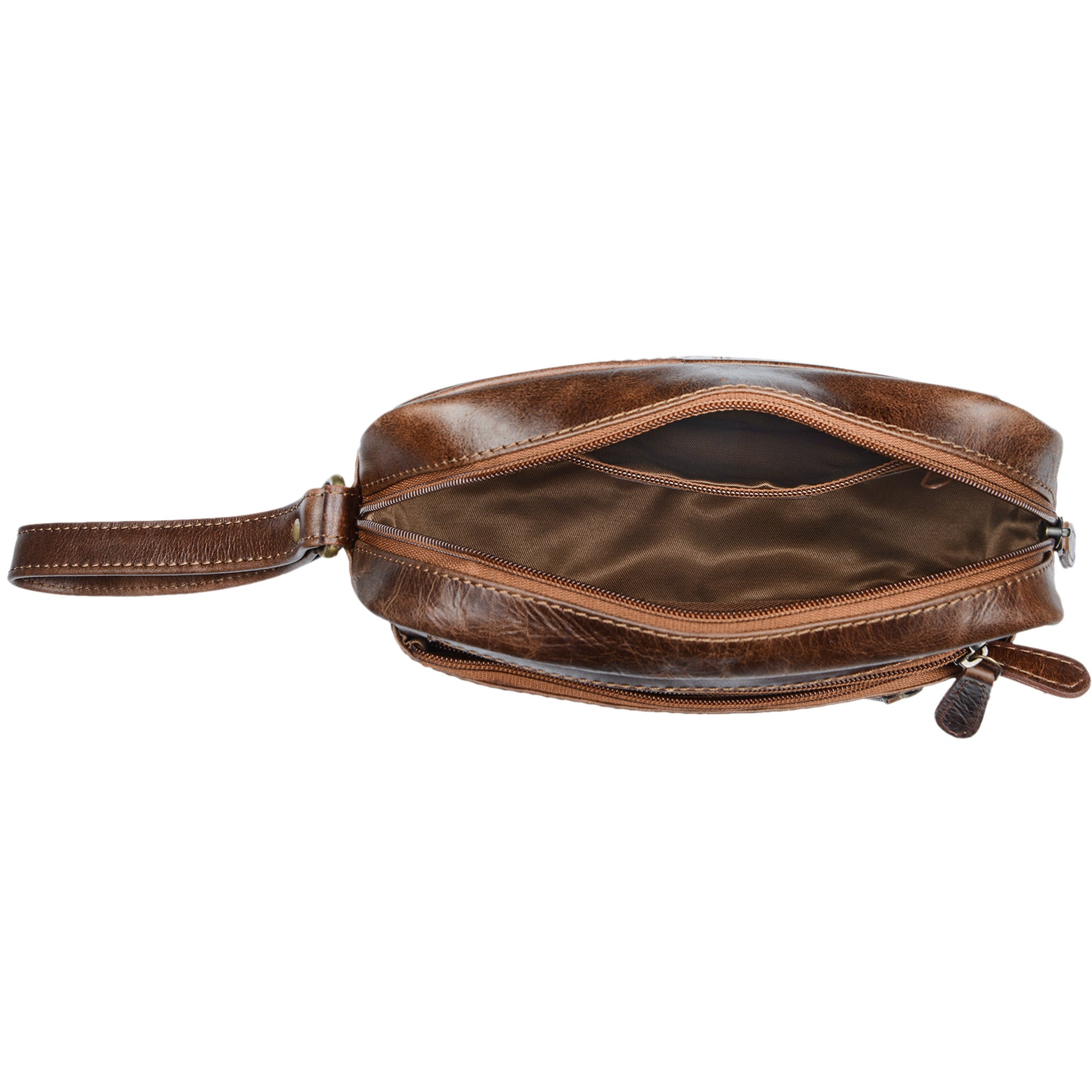 Handtasche Leder Maenner dunkelbraun