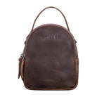 Vintage braun leder rucksack