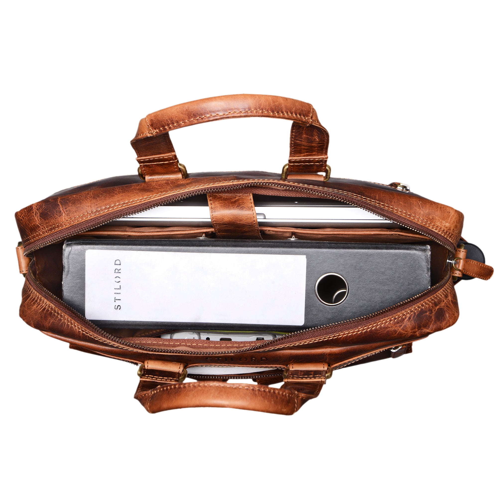 Vintage Leder Laptoptasche groß
