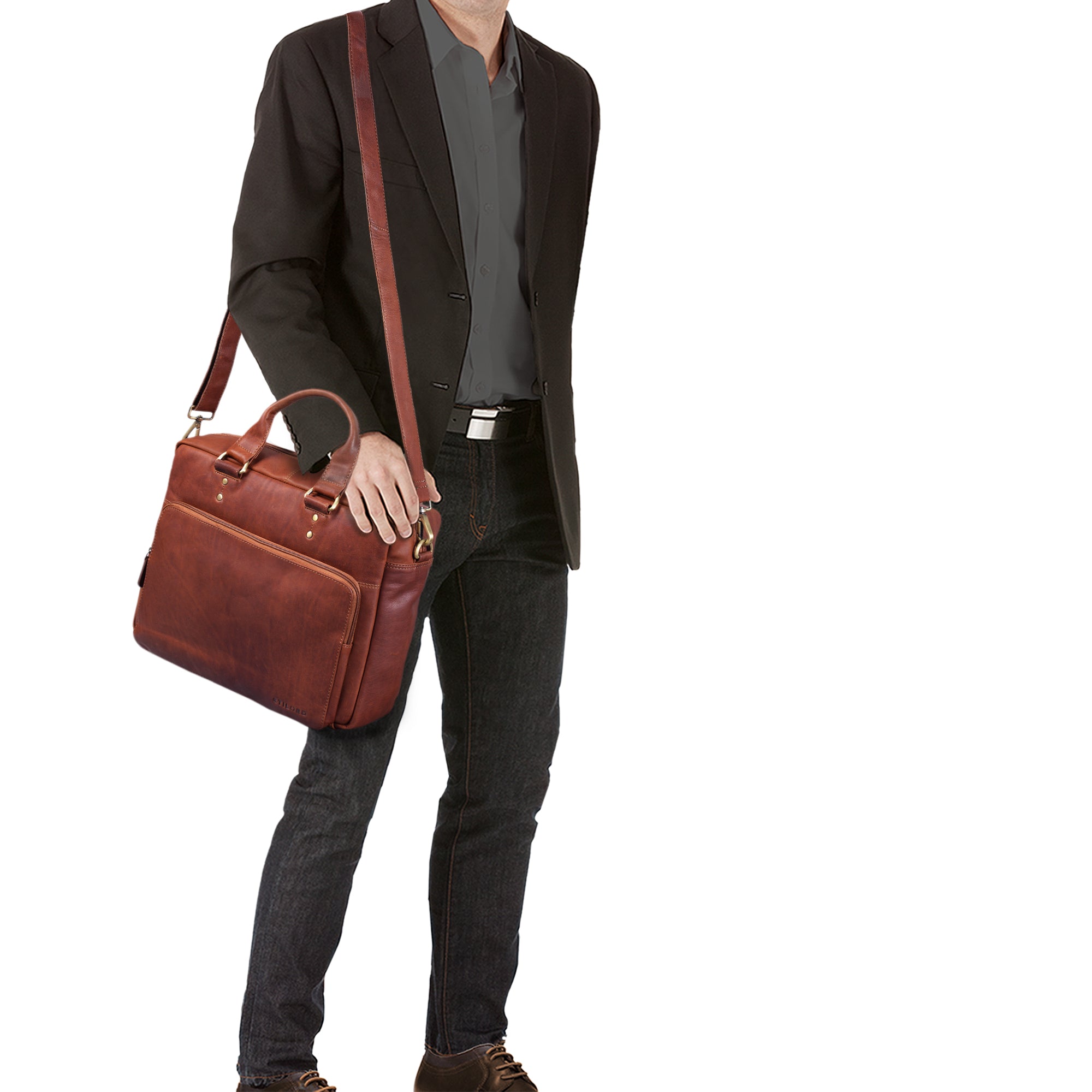 Ledertasche für Herren Vintage braun