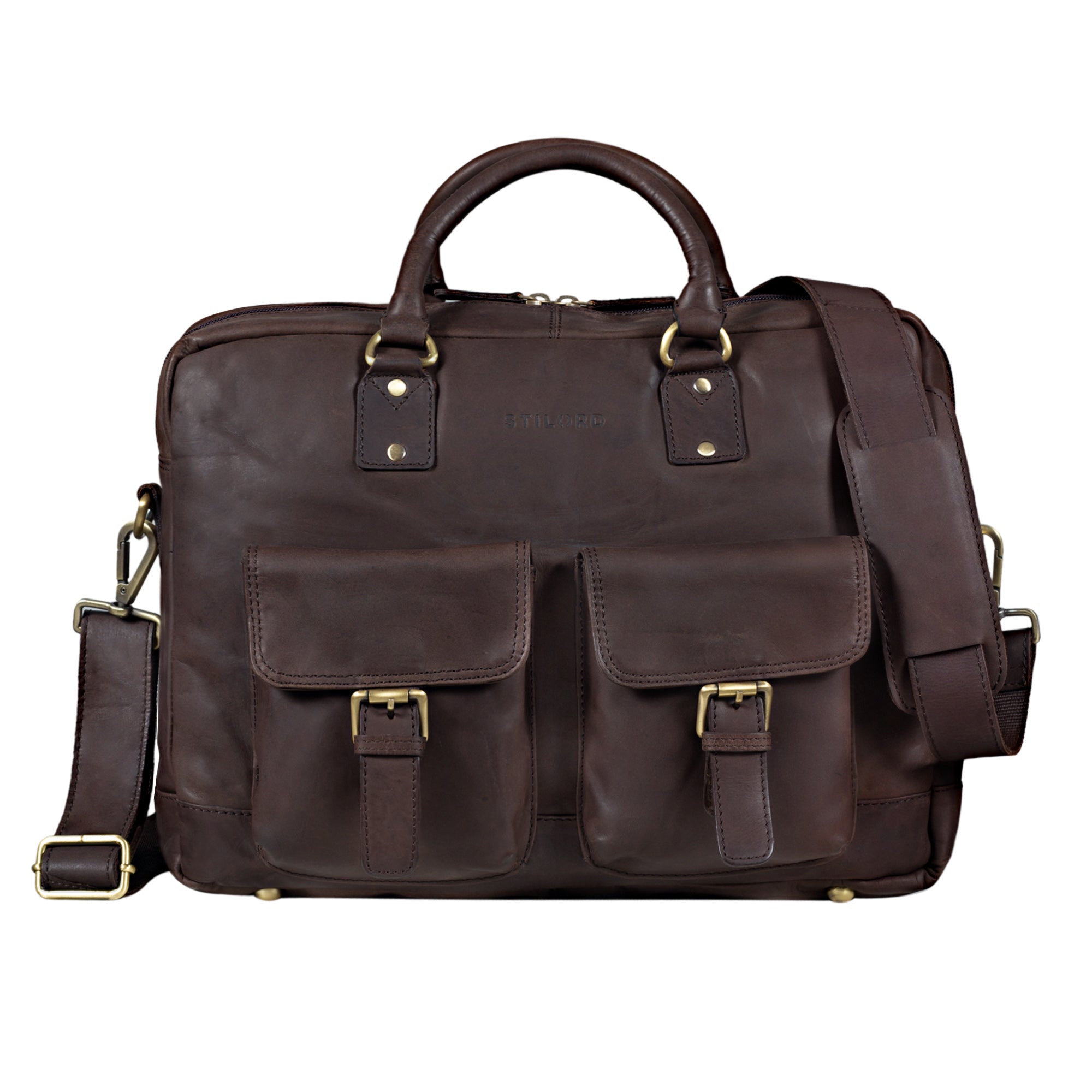 Bürotasche Echt-Leder braun