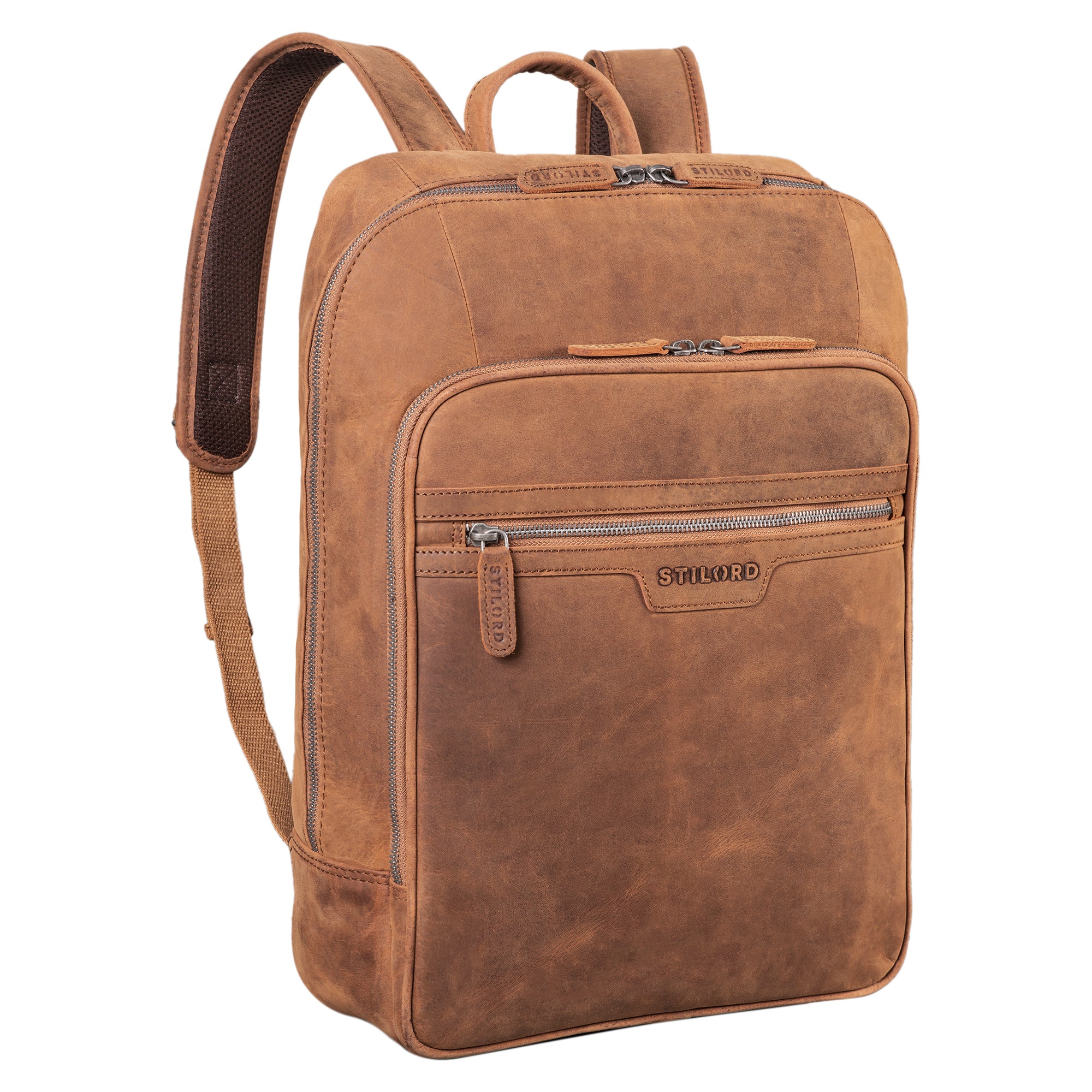 Damen vintage rucksack braun