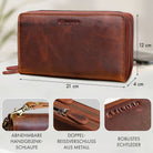 Leder Portemonnaie Kara Cognac