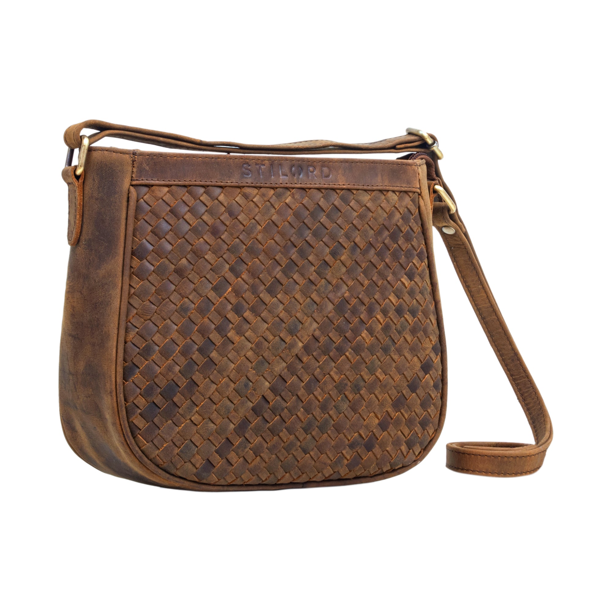 Braune Damen Ledertasche