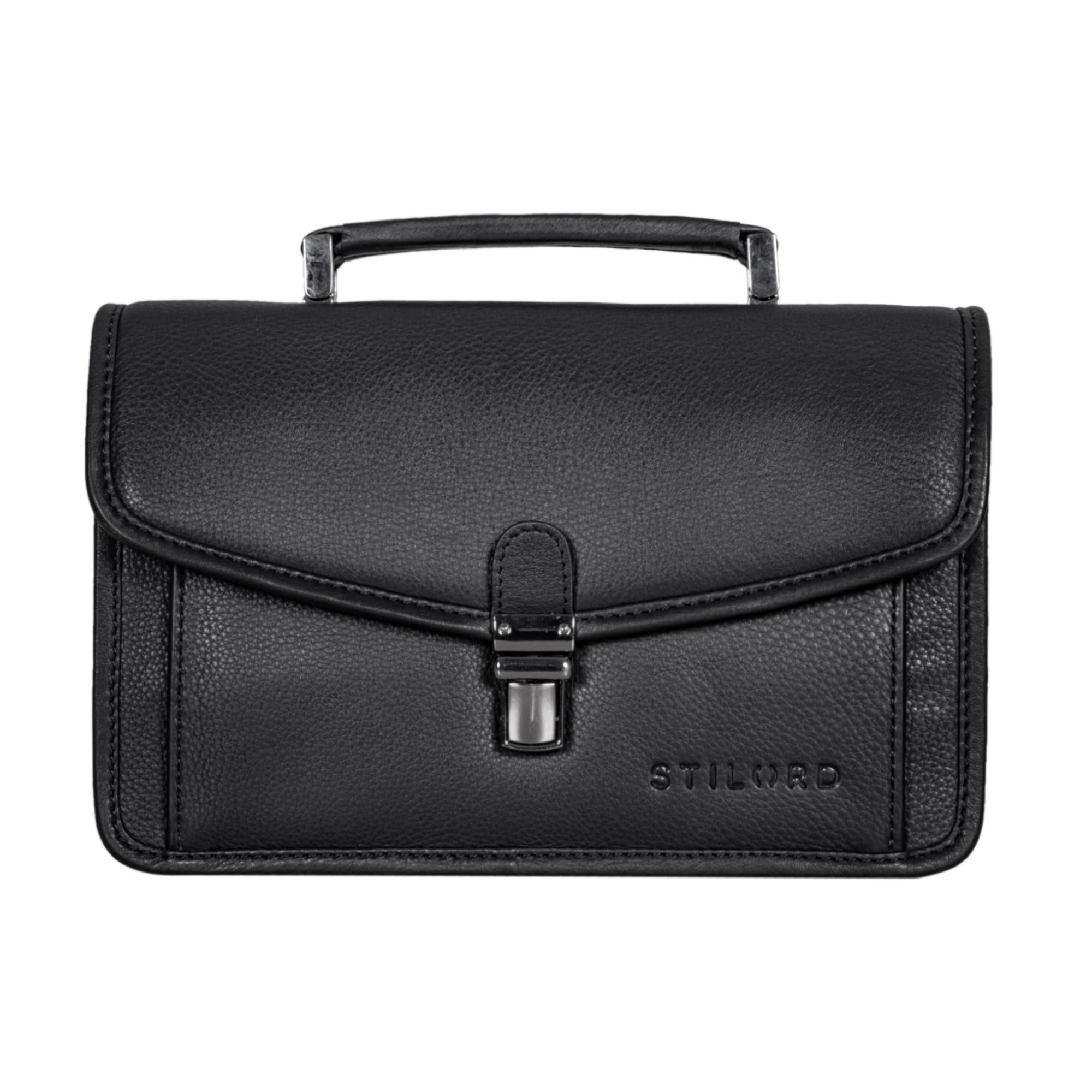 Handtasche Damen klein Leder schwarz
