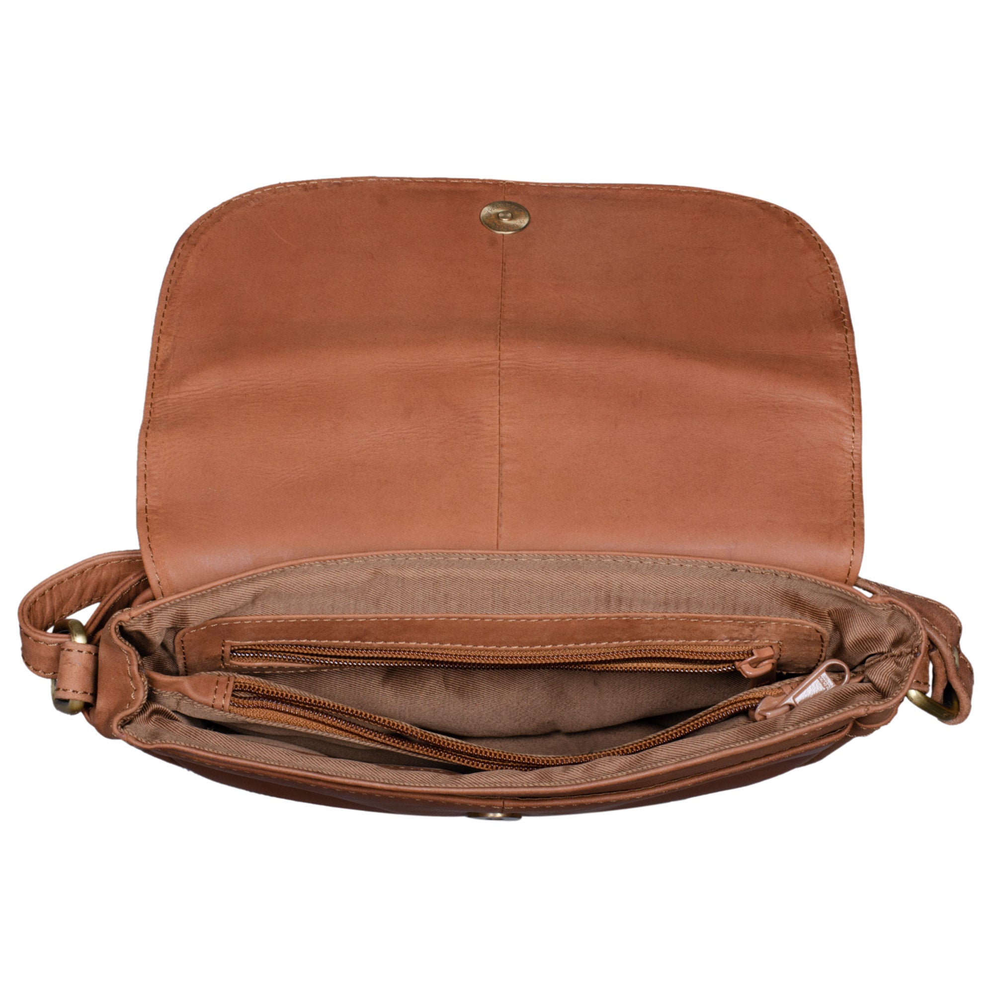 Handtäschchen Damen Leder braun