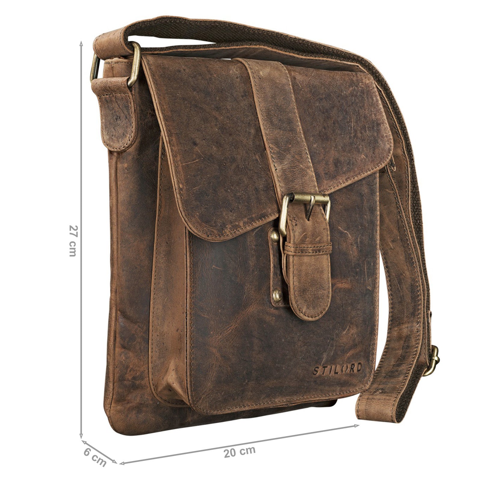 Vintagetasche braun klein