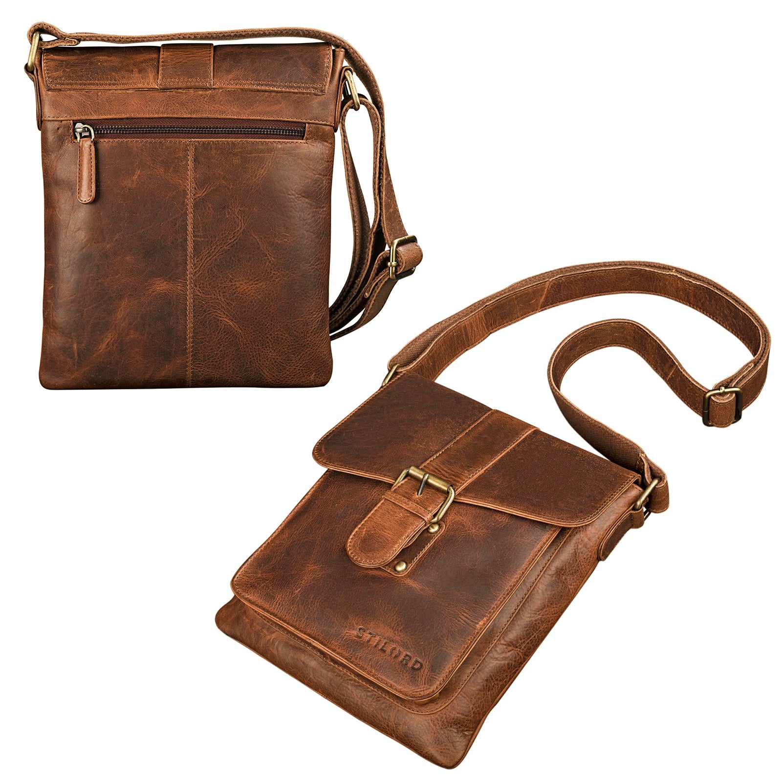 Herrenhandtasche Leder
