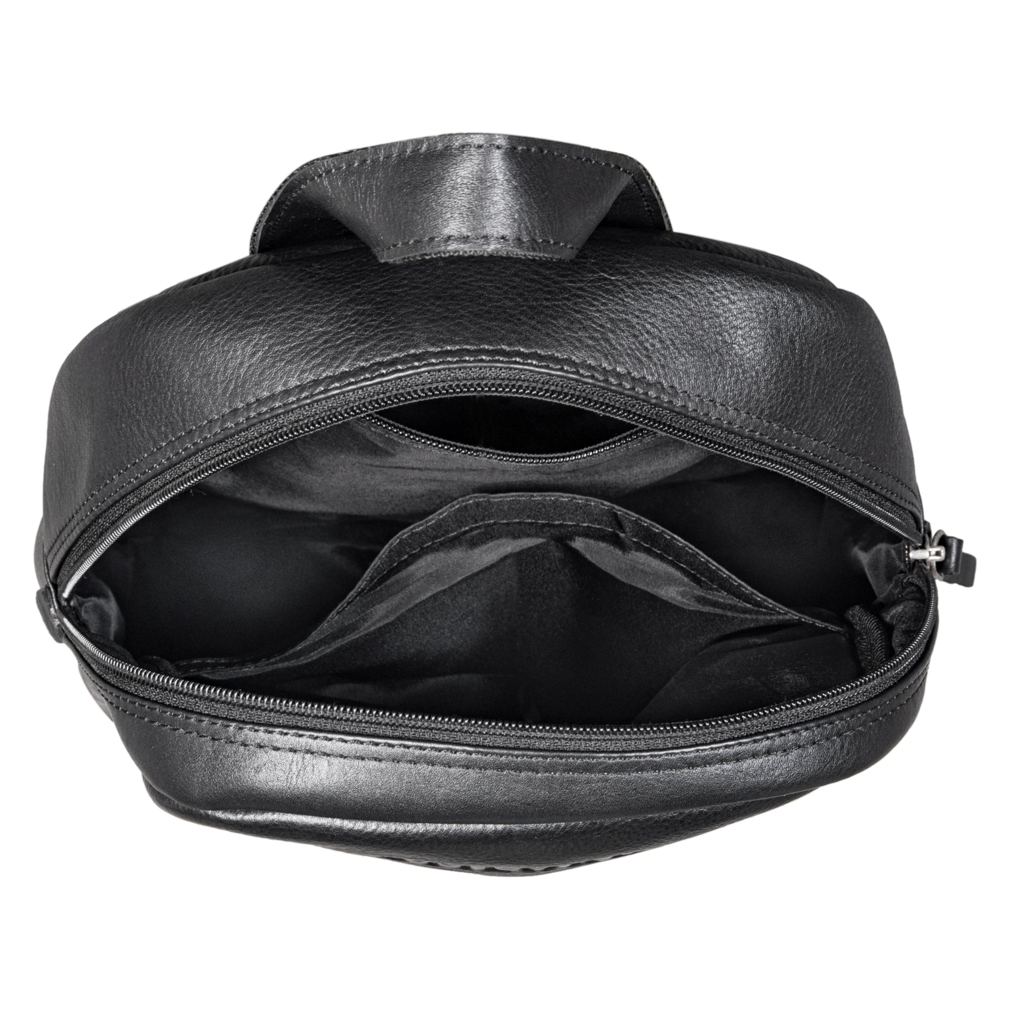 schwarzer lederrucksack damen klein