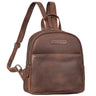 "Elonora" Vintage Skórzany Plecak 2-w-1 Damski Mały Daypack