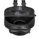 Lederrucksack klein Damen schwarz 