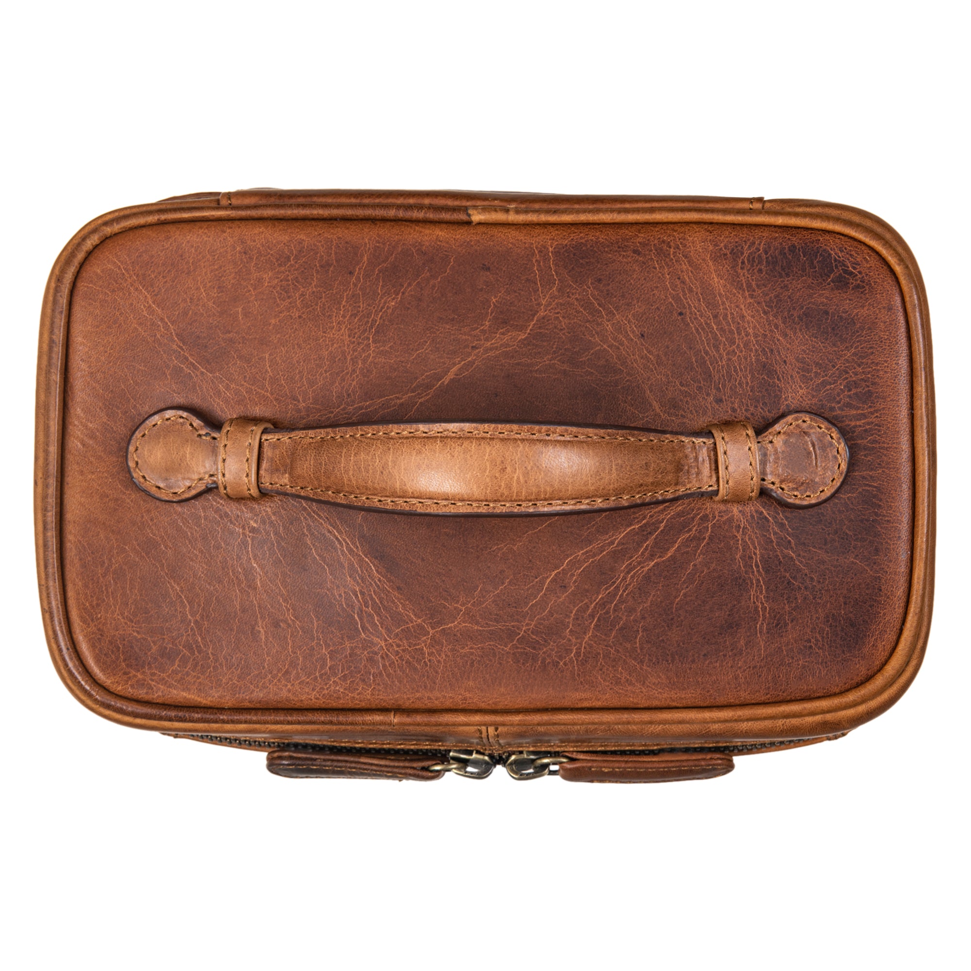 Elegante Leder Waschtasche