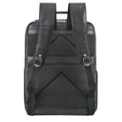Vintage Lederrucksack schwarz mit Trolley-Halterung