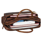 braune Laptoptasche Leder Herren