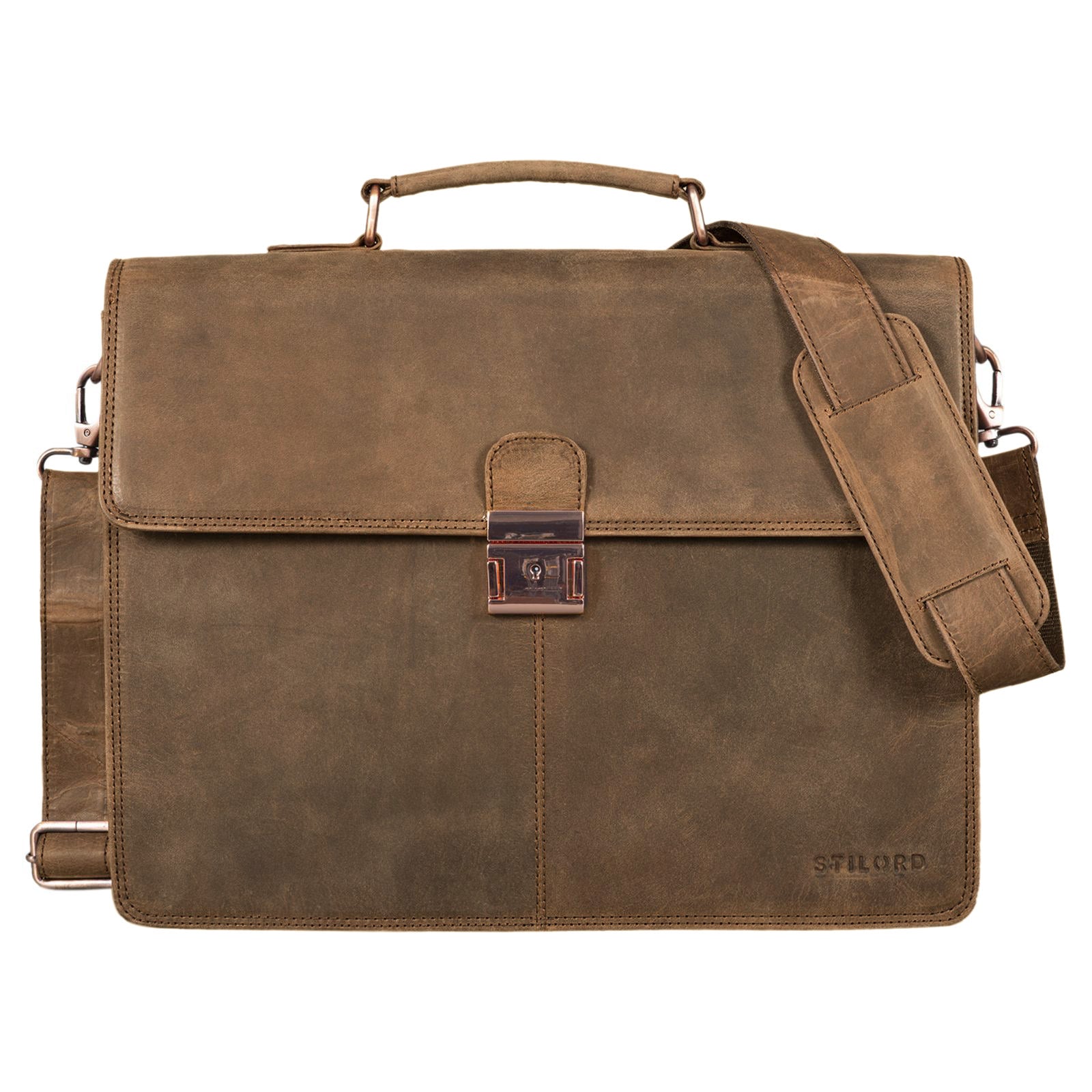 Leder Aktentasche für Herren Vintage