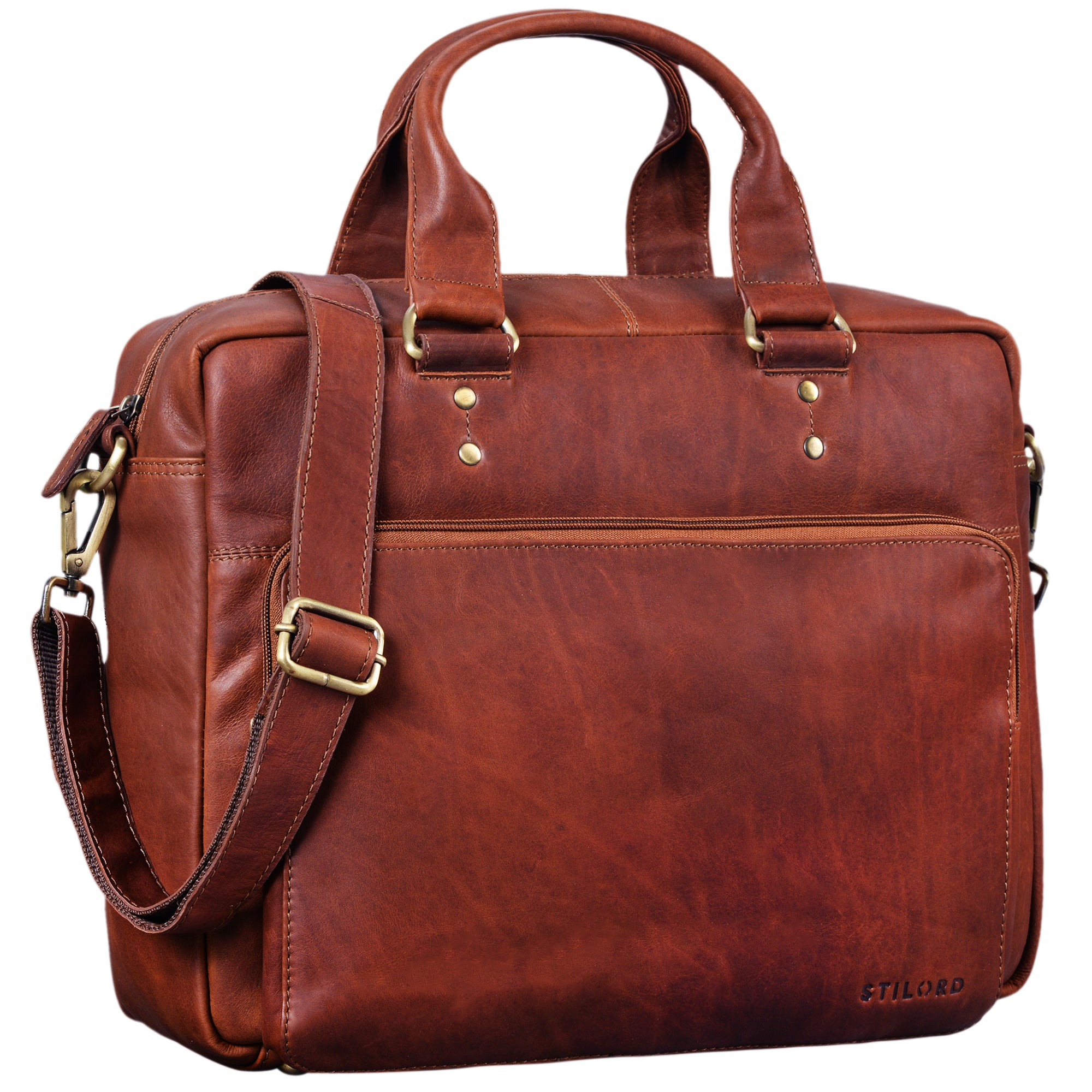 Vintage Leder Aktentasche Herren braun