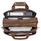 Vintage Ledertasche Damen braun groß