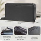 Schwarze Brieftasche Herren Leder