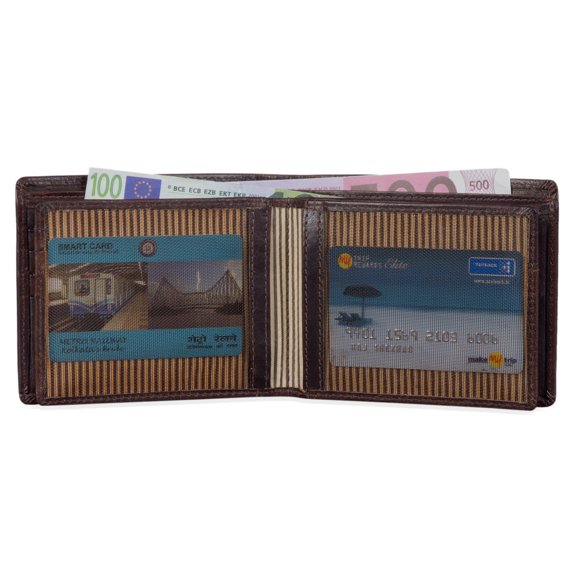 Leder Brieftasche dunkelbraun