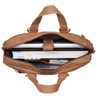 Braune Vintage Leder Bürotasche groß