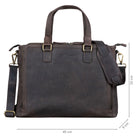 Leder Bürotasche dunkelbraun Frauen