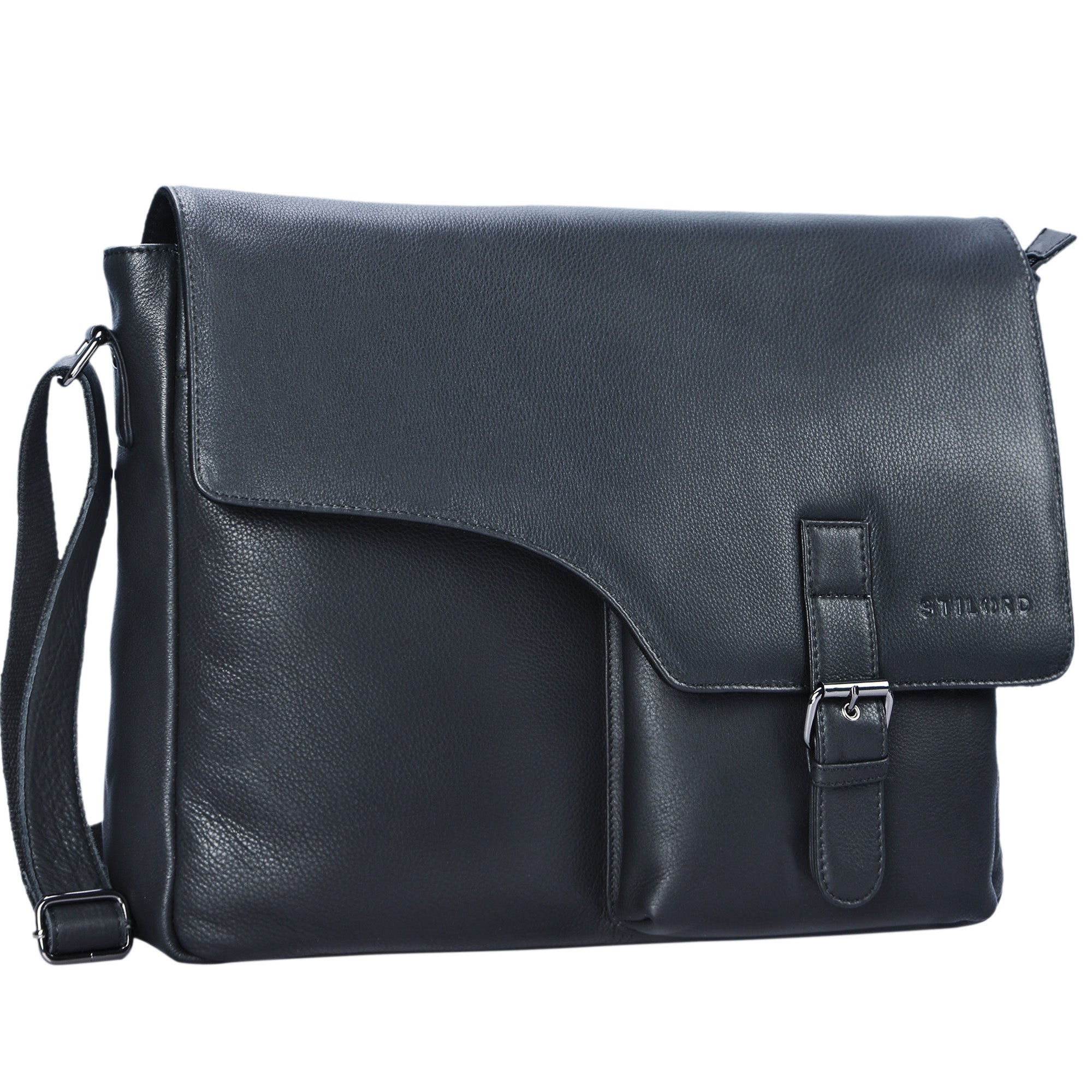 Leder Businesstasche für Herren schwarz elegant robust