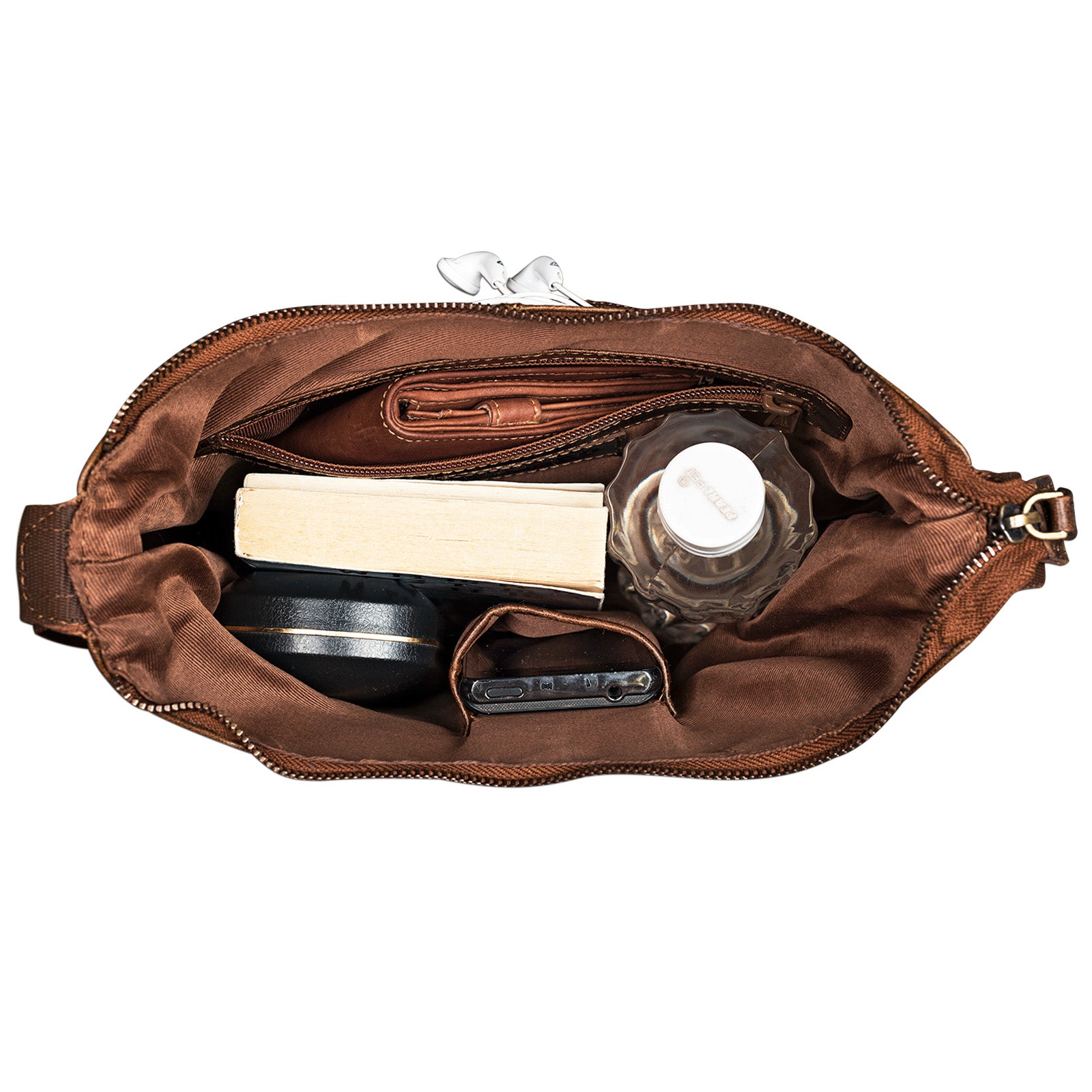 Schultertasche Leder