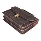 Handtasche Damen dunkel braun Leder