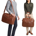 Schultertasche groß braun