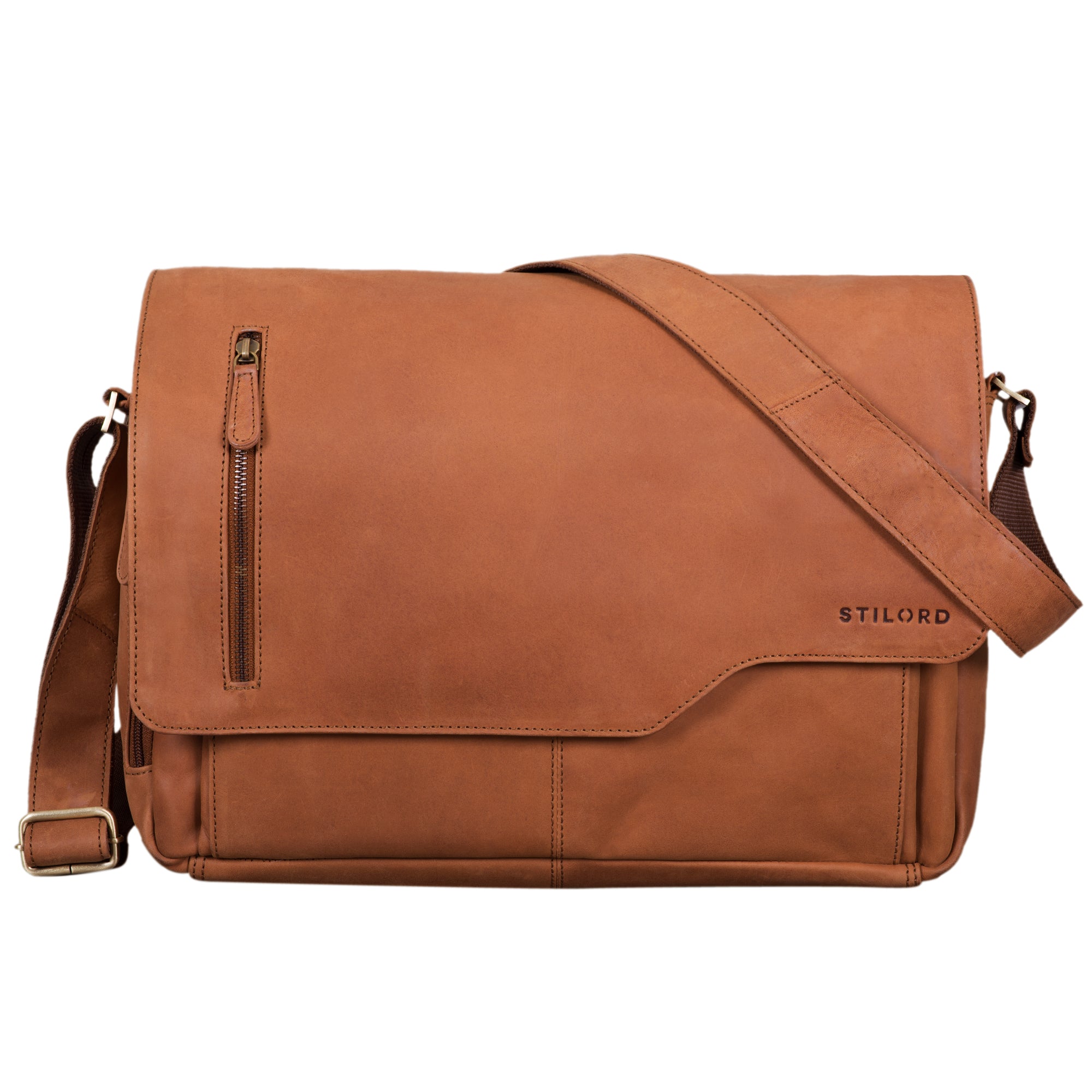 Große Messenger Bag echtes Leder