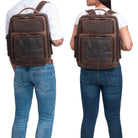 Lederrucksack Groß Braun