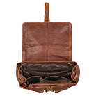 großer brauner Leder-Rucksack in vintage Stil