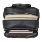 schwarzer Schulrucksack aus Leder