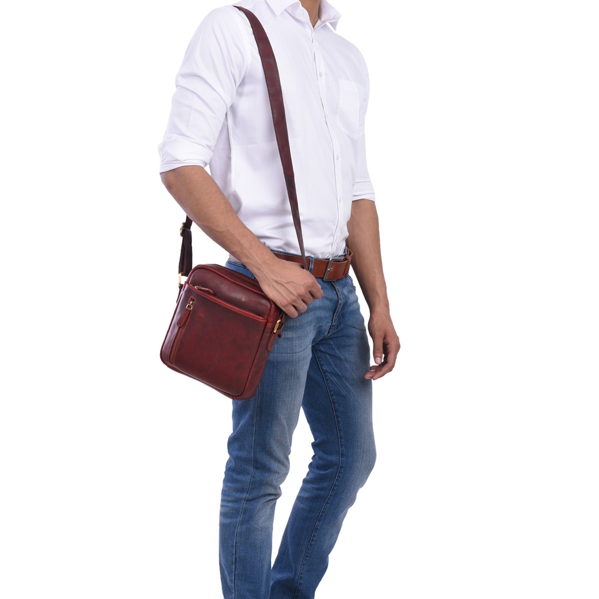 Echtleder Schultertasche DINA5