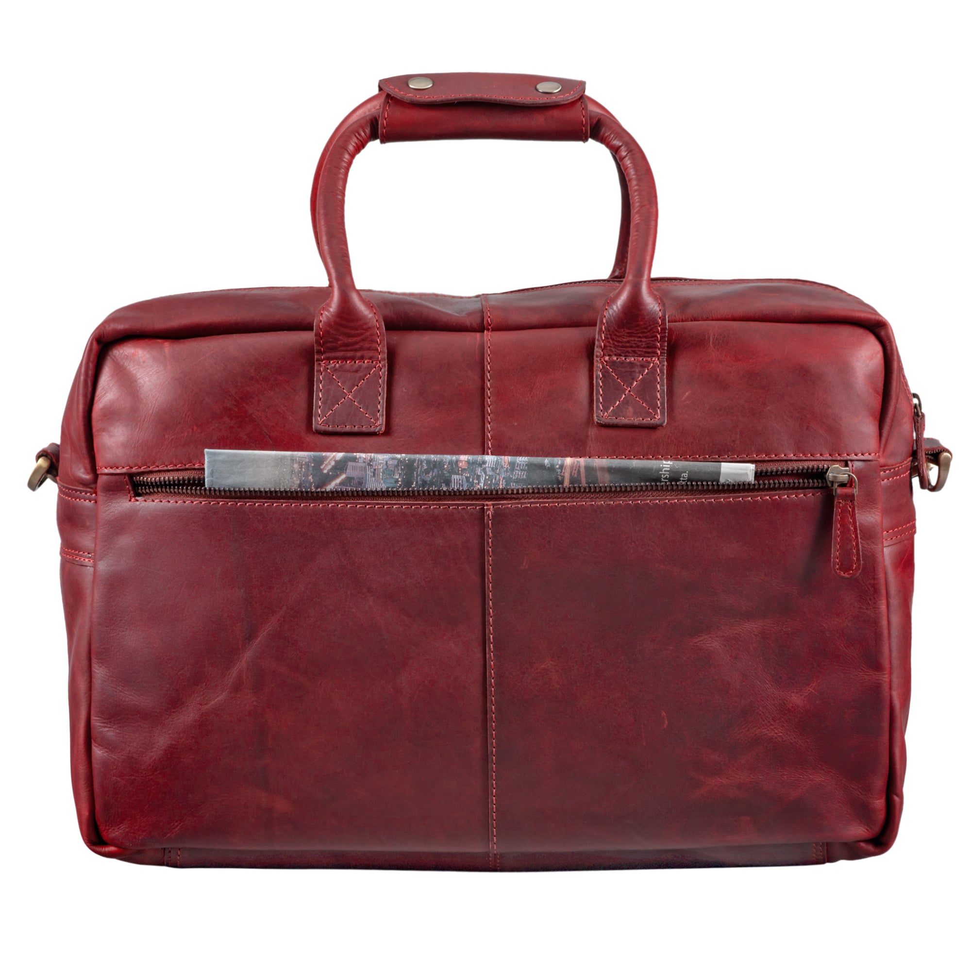 Businesstasche Damen Leder rot