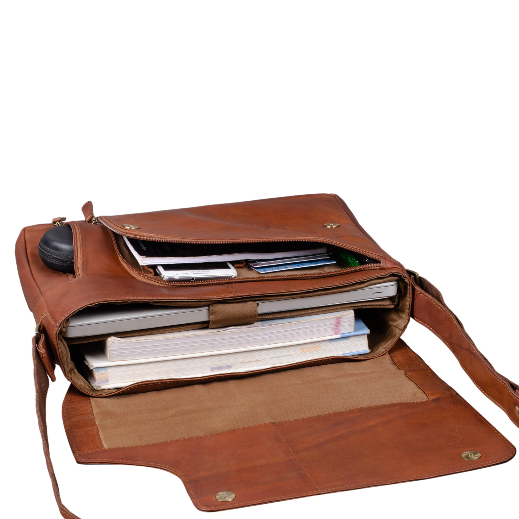 Retro Ledertasche Männer Frauen braun