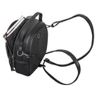 Klassischer leder rucksack damen schwarz