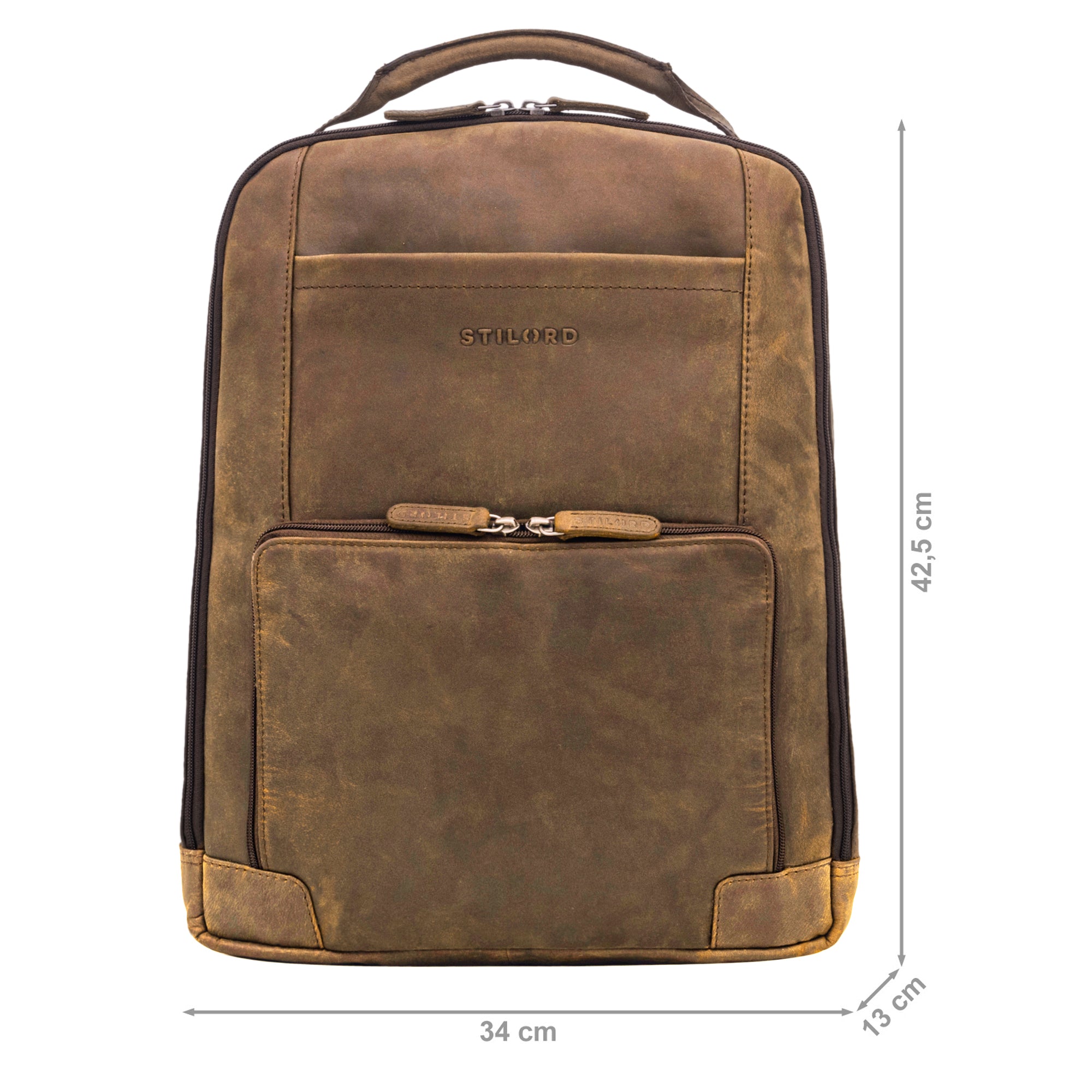 Vintage Rucksack echtes Leder braun