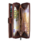 Geldbörse Leder schmal braun