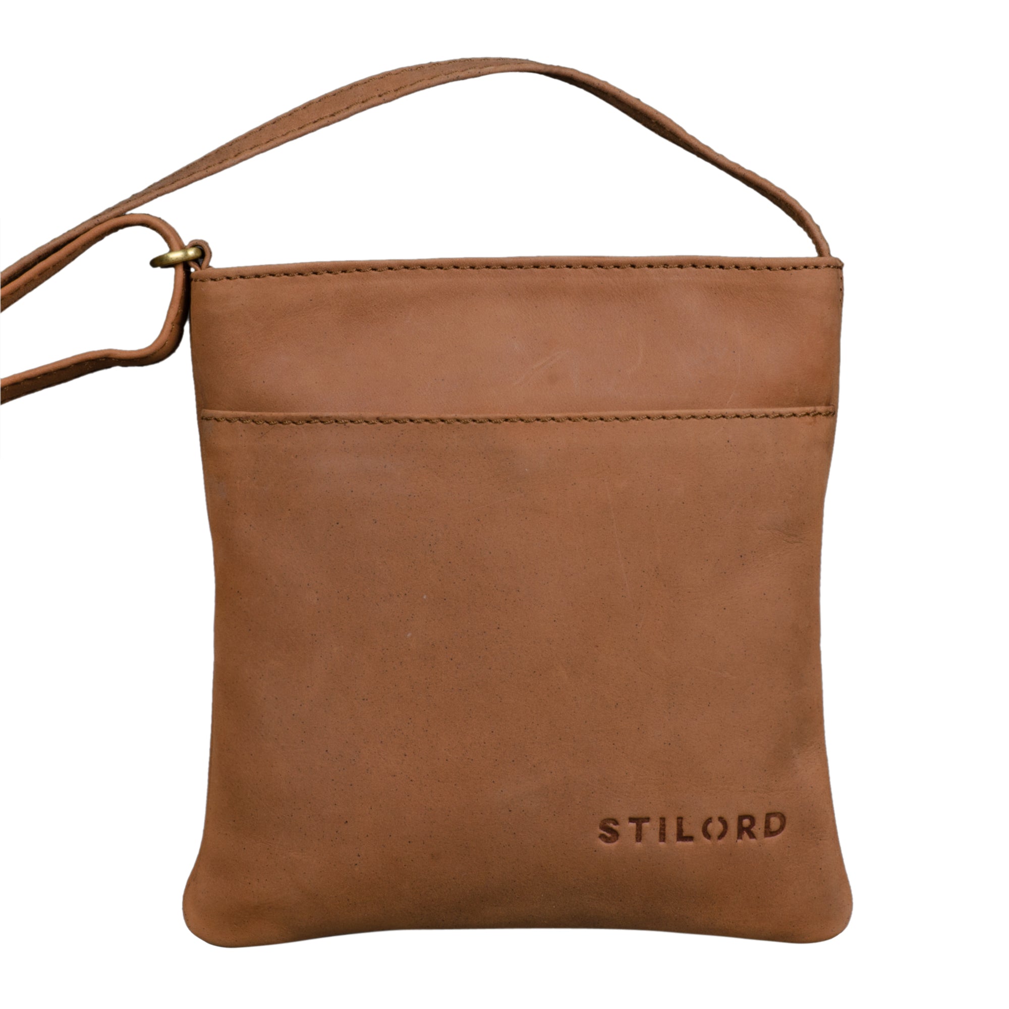 Braune Handtasche für Herren Leder