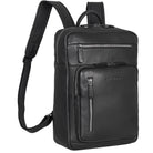 Schulrucksack Leder Schwarz
