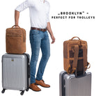 brauner Vintage herrenrucksack echtes Leder