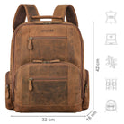 Rucksack Arbeit Leder braun