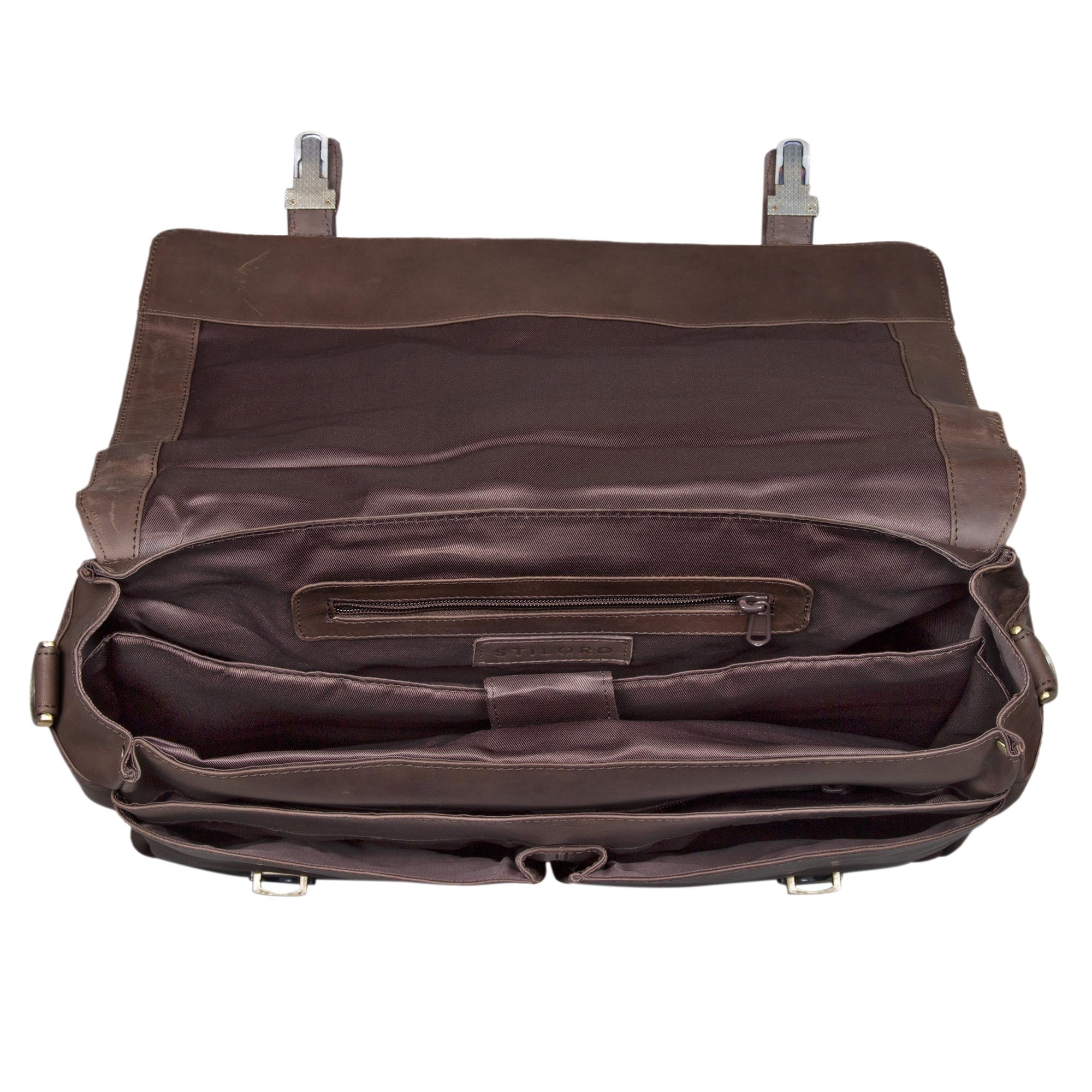 Herrentasche Vintage Echtleder dunkelbraun