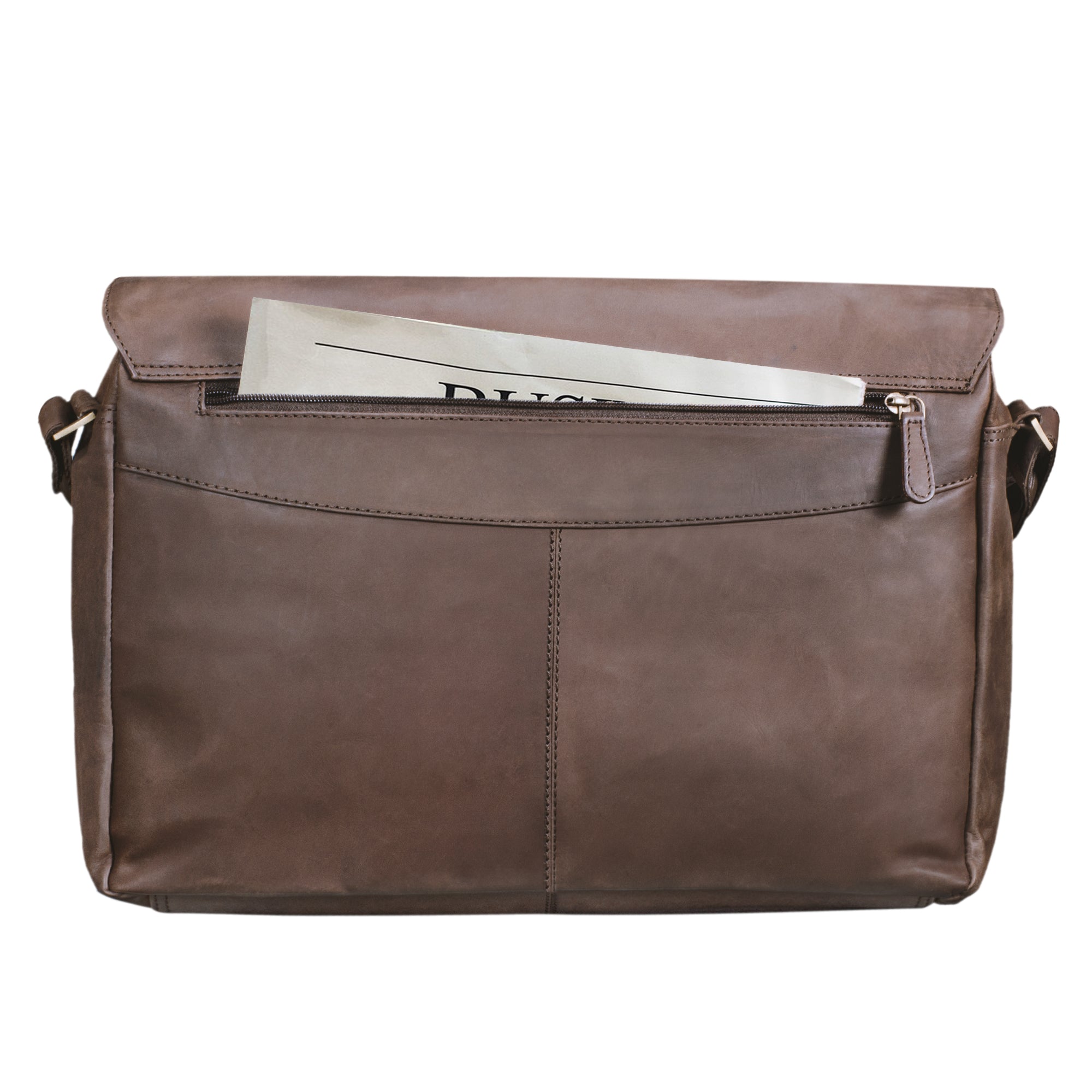 Studententasche Echtes Leder Vintage Retro braun