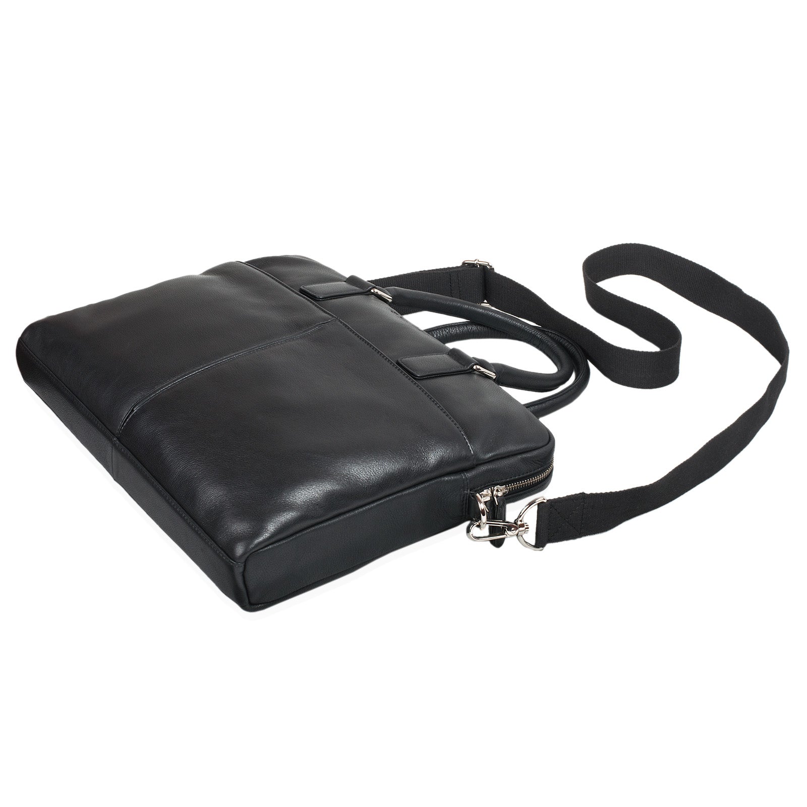 Laptoptasche Leder 13.3 Zoll MacBook schwarz