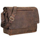 Herren Leder Umhängetasche Vintage braun