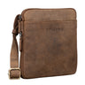 "Carson" Mała Męska Torba Skórzana na Ramię Vintage Messenger